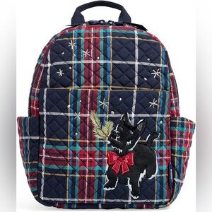 Vera Bradley Women's Cotton Small Backpack, Scottie Dog - Recycled Cotton